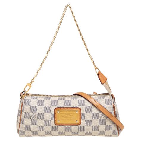 louis vuitton eva clutch pochette damier azur bag|damier ebene leather handbags.